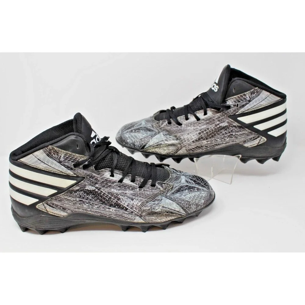 Adidas‎ Mens Freak MD B49385  Snakeskin Print Football Cleats Black Gray Size 13